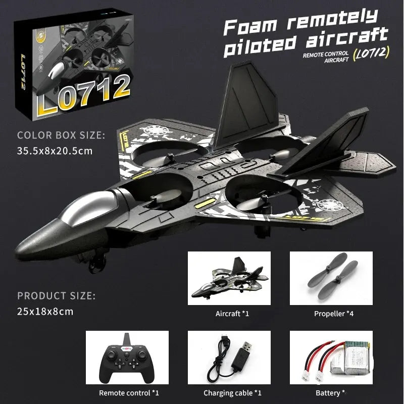 L0712 RC Plane 2.4G Remote Control Gravity Sensing Helicopter Glider with Light EPP Foam