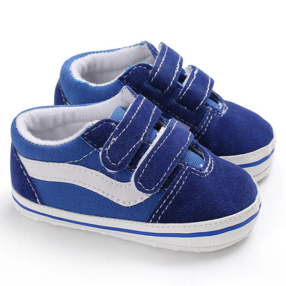 Newborn Baby Canvas Shoes – Anti-Slip Soft Sneakers for Baby Boys & Girls, Multi-Color Toddler First Walkers Crib Shoes