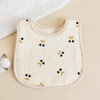 Newborn Baby U-Shaped Bibs | 6 Layers Cotton Gauze Saliva Towel, Bandana Scarf for Boys & Girls, Drool Feeding Burp Cloth - Kidzy Market