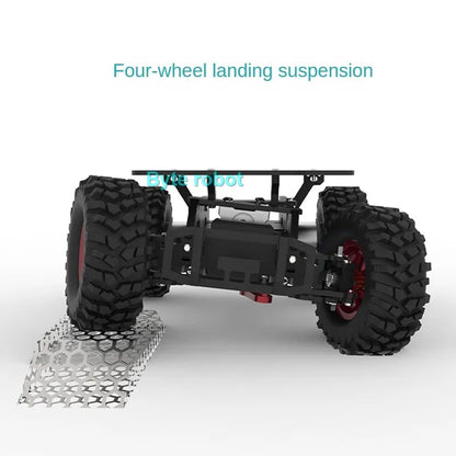 4-8KG Load 4WD Ackerman Robot Car Chassis, Encoder Motor, Front Wheel Servo MG996 Steering, Programmable RC Tank Robot Kit