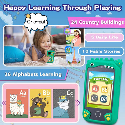 Children's Smart Phone Toy with 2.8-Inch Touchscreen, Digital Camera, and Music Player