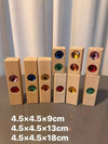Kids Acrylic Sparkling Stones – Wooden Gemstone Street Blocks, Rainbow Crystal Diamond Bricks, Montessori Building Play Toy