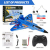 F22 Raptor RC Plane 2.4G 2CH Remote Control Flying Glider with LED Lights EPP Foam