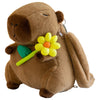 Cute Capybara Plush Backpack – Funny Cartoon Fur Shoulder and School Bag for Kids