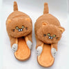Cartoon Cat Plush Slippers for Women & Men — Fluffy Indoor Faux Fur Slides Mules, One Size Fits Most (Inner 25 cm / 9.8 in)