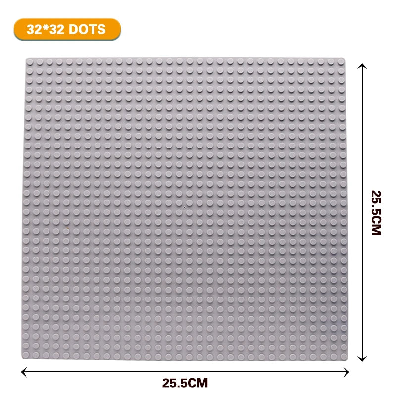 32x32 and 32x16 Dots Classic Base Plates – MOC DIY Plastic Bricks for City Building Blocks Toys
