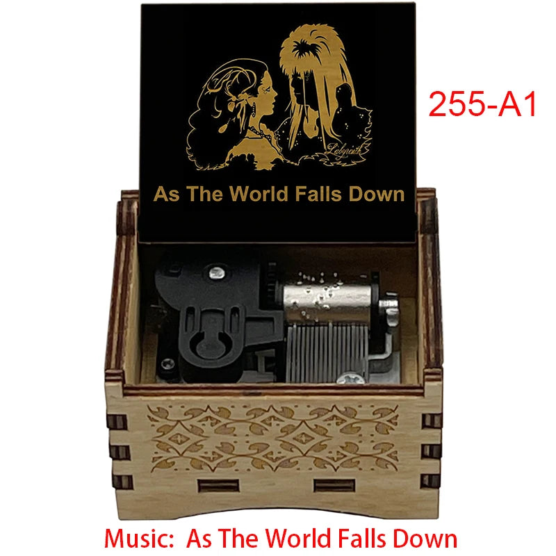 As The World Falls Down Fantasy 18-Note Wooden Music Box New Year Christmas Birthday Gift