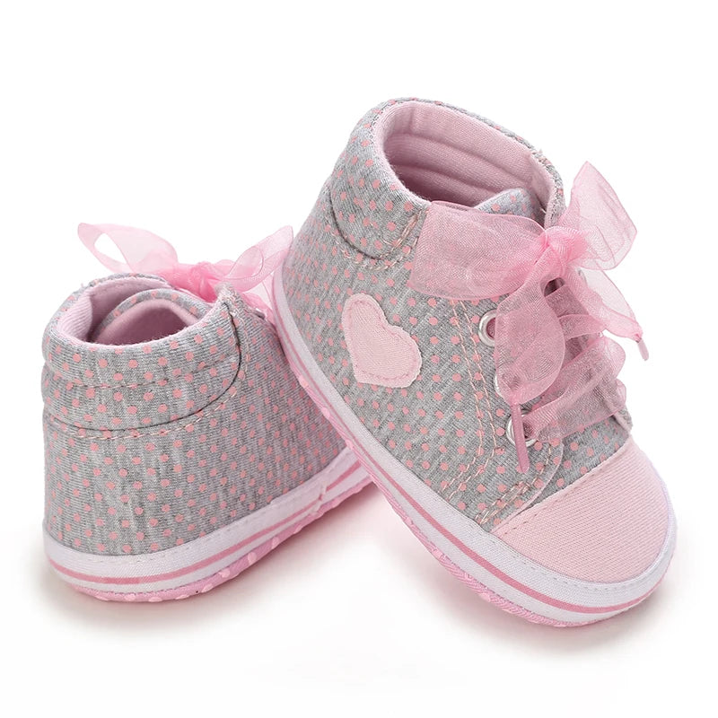 Spring and Autumn Women's Baby Casual Sports Shoes Soft Sole Anti-Slip Indoor and Outdoor Walking First Step Shoes