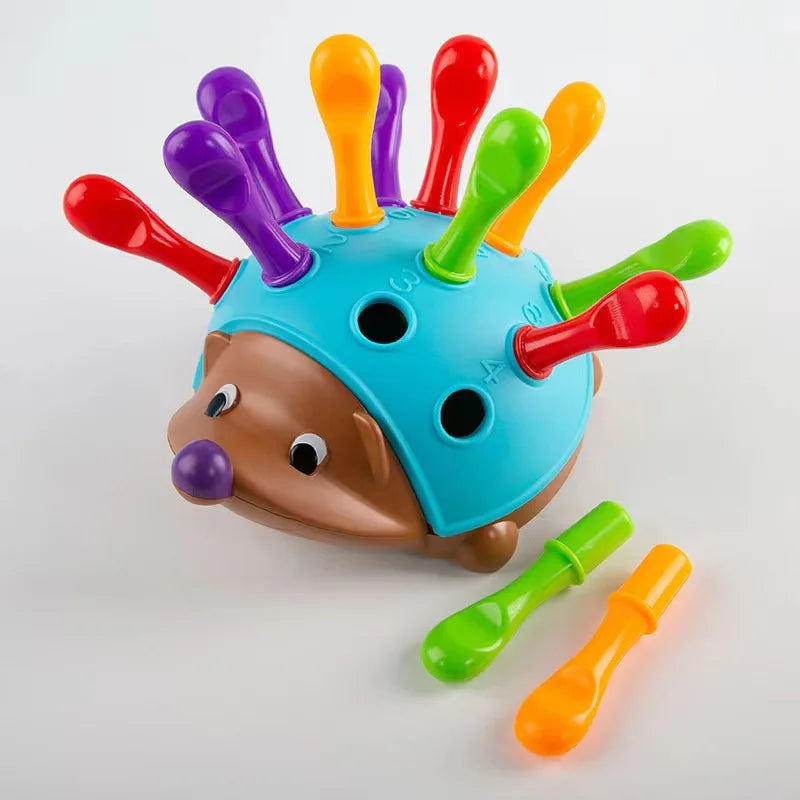 Hedgehog Insert Educational Toy – Montessori Toy for Children, Focused on Fine Motor Skills and Hand-Eye Coordination