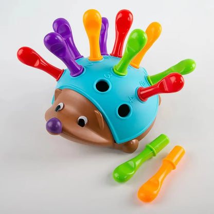 Hedgehog Insert Educational Toy – Montessori Toy for Children, Focused on Fine Motor Skills and Hand-Eye Coordination