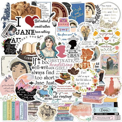 10/50/100pcs Dark Romance Bookish Stickers – Aesthetic Decals for Kindle, iPad, Phones, Laptops, and Diaries