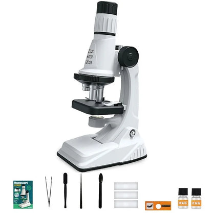 Kids Microscope Kit with LED – 200x, 600x, 1200x Biological Science Toy