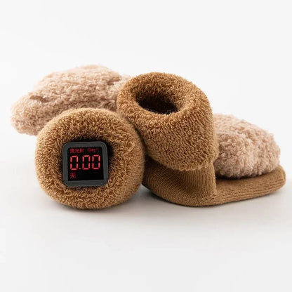 Cute Cartoon Bear Baby Socks for Boys & Girls – Soft Cotton Anti-Slip Winter Toddler Socks