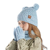 3Pcs Winter Kids Hat Set – Warm Knitted Beanie, Scarf & Gloves for Girls & Boys, Fleece Lining with Pompom, Children’s Cap (4-10 Years)