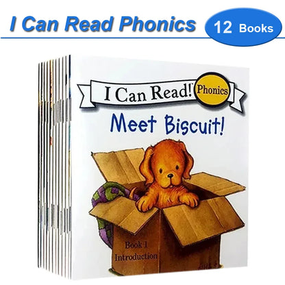 I Can Read Phonics – 12-Book Set, My Very First Picture Books for Kids and Babies Montessori Reading Story Collection