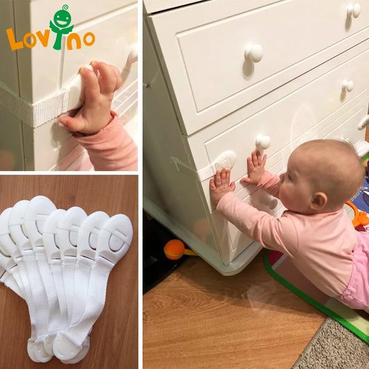 10Pcs/Lot Child Lock Protection of Children Locking Doors for Children's Safety Kids Safety Plastic Protection Safety Lock