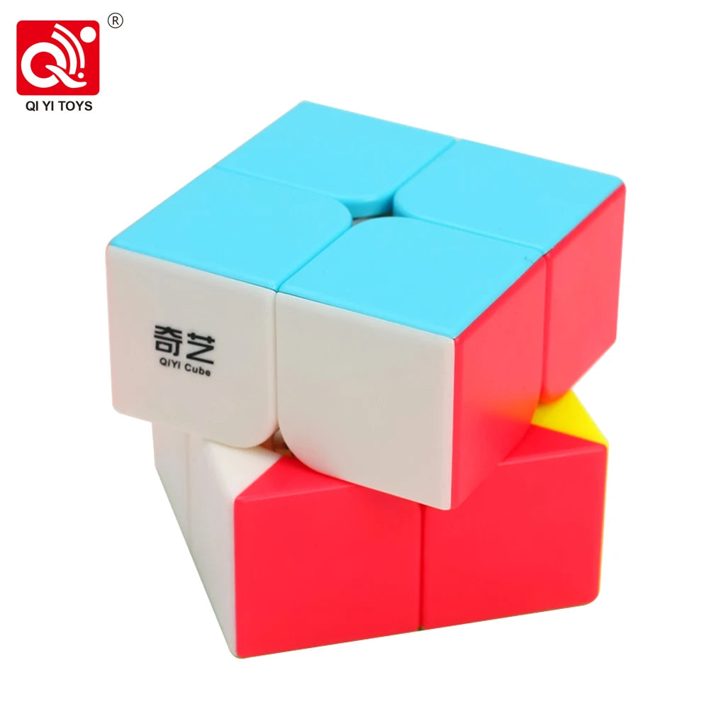 [ECube] QiYi QiDi 2x2 Professional Speed Cube, Beginner Educational Puzzle Toy, Magic Cube Stickers, Baby & Kids Toy
