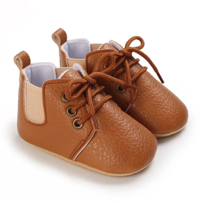 New Baby Shoes Retro Leather Boy Girl Multicolor Toddler Rubber Sole Anti-Slip First Walkers Infant Moccasins