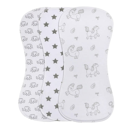 2-Layer Absorbent Burp Cloths – Soft Cotton Baby Bibs for Feeding & Teething - Kidzy Market