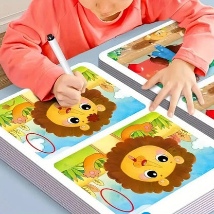 Find the Difference Dry Erase Activity Cards for Attention Training and Learning Reusable Educational Set for Kids