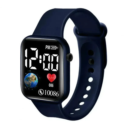 LED Digital Display Waterproof Electronic Smart Sport Fitness Watch Universal for Children