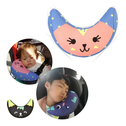 Safety Neck Pillow for Kids, Car Seat Belt Shoulder Guard, Child Head Protection Sleep Cushion