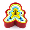 5-6pcs Cupcake Round Shape Cookie Cutter Set - Plastic Cake Molds for Baking