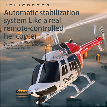 C138 Remote-Controlled Helicopter – 1/33 Scale Bell 206 Model with 2.4G RC for Kids
