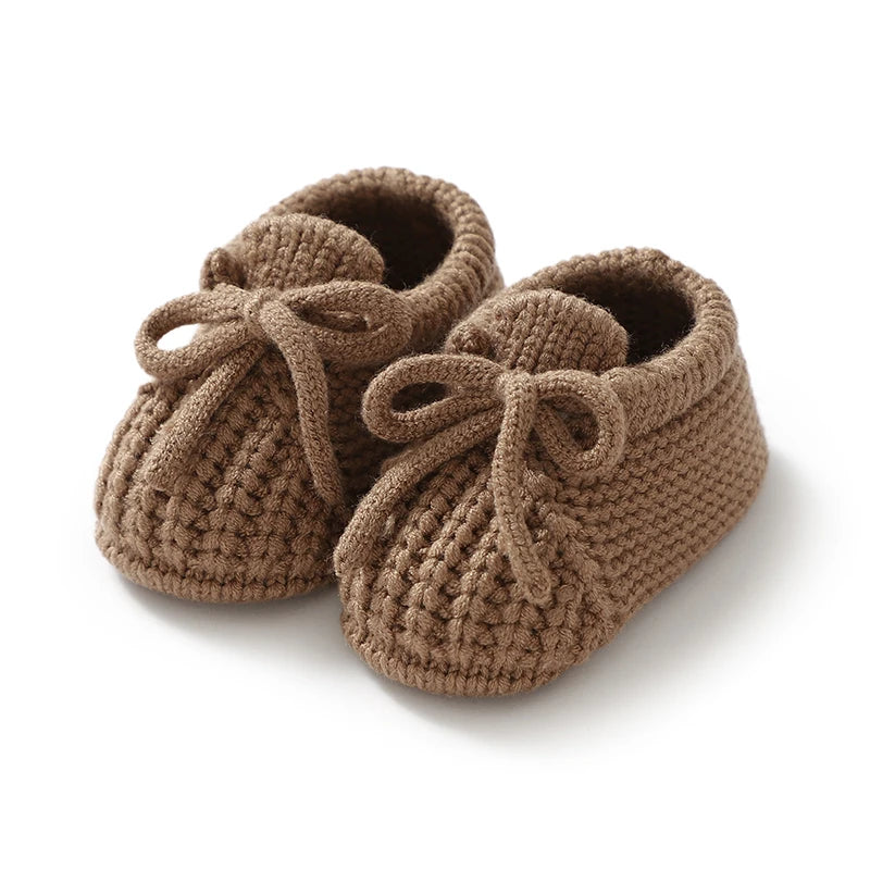 Baby Shoes Knitted Newborn Footwear – 0-18M Warm First Boots for Boys & Girls, Solid Toddler Kid Accessories
