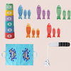 Montessori Fish Toys – Cloth Fishing Game for Toddlers 6-12 Months, Sensory Stacking Cups, Number & Color Sorting