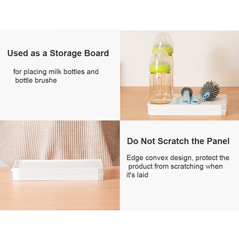 Foldable Baby Bottle Drying Rack with Tray – Travel-Friendly, Space-Saving Dryer for Baby Bottles & Accessories