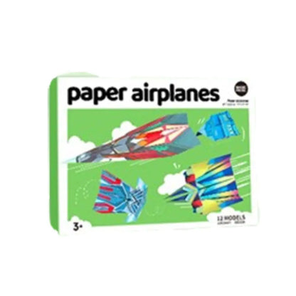 Handmade Paper Airplane Origami Set Montessori Cartoon Educational Paper Aircraft Toy