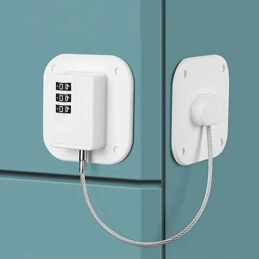 1 Pc Child Safety Lock Cabinet Fridge Door Lock Stainless Steel Cable Protection Kids Baby Home Window Lock Strong Fix