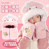 Sanrio Kuromi Kids’ 3-in-1 Winter Set – Plush Hat, Scarf & Gloves for Boys & Girls, Kawaii & Warm
