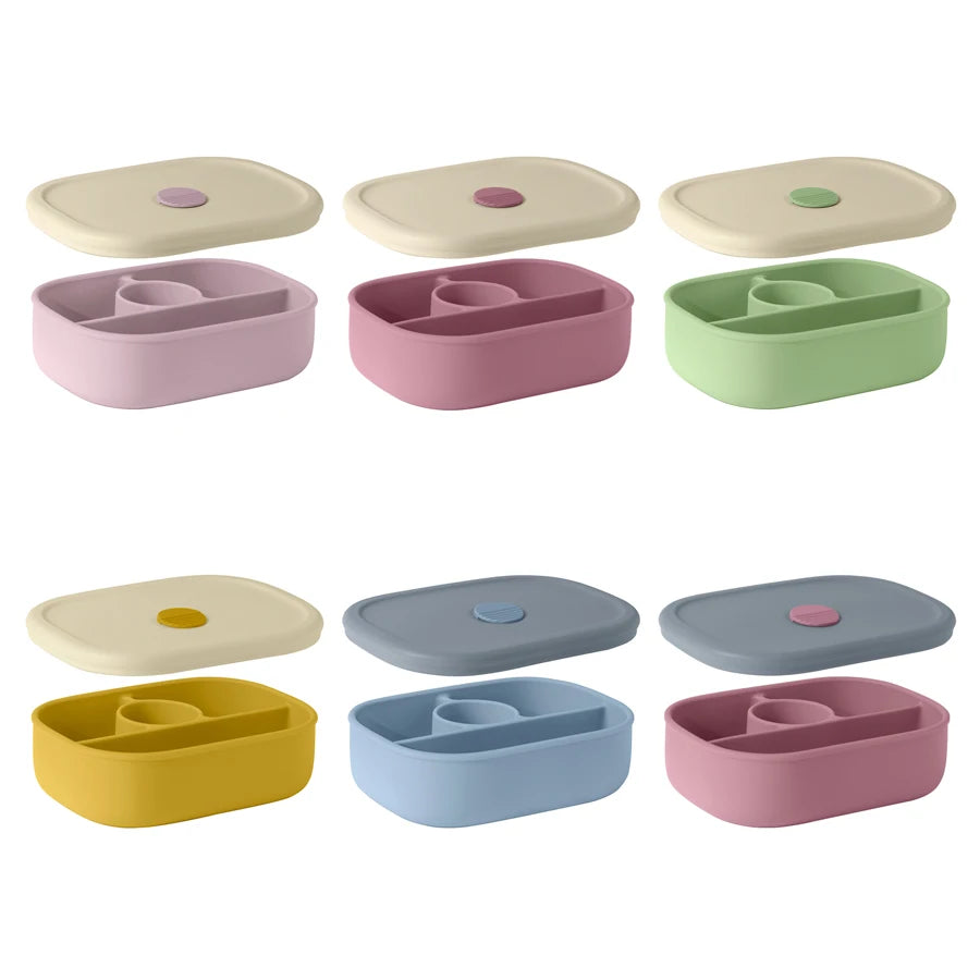 New Silicone Lunch Box for Babies & Kids - Portable BPA-Free Bento Box for Baby Food Storage
