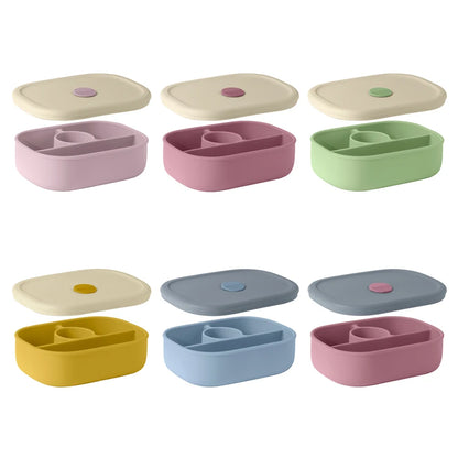 New Silicone Lunch Box for Babies & Kids - Portable BPA-Free Bento Box for Baby Food Storage