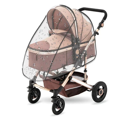 Clear Stroller Rain Cover Baby Car Weather Wind Shield Transparent Breathable Waterproof Trolley Umbrella Pushchair Raincoat