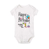 “Happy Birthday Daddy, I Love You” – Adorable Newborn Baby Bodysuit, Short-Sleeve Infant Romper, Perfect Birthday Gift for Dad