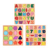 Montessori Wooden Alphabet & Number Puzzle Board - Preschool Learning Toy for Kids