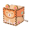 3D Wooden Music Box Color Print Puzzle Hand Crank Musical Cartoon Animal Ornament