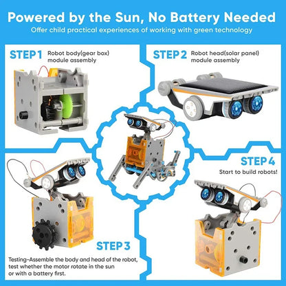 12-in-1 Solar Robot Toy – DIY Science Experiment Building Kit for Kids