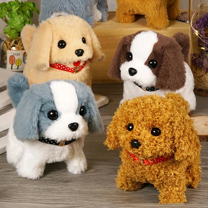 Walking, Barking Baby Toy Dog with Wagging Tail, Plush Interactive Electronic Puppy, Montessori Toy for Boys and Girls Christmas Gift
