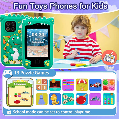 Children's Smart Phone Toy with 2.8-Inch Touchscreen, Digital Camera, and Music Player