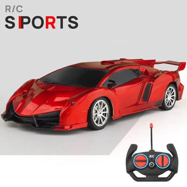 1/18 RC Car with LED Lights and 2.4G Remote Control High-Speed Drift
