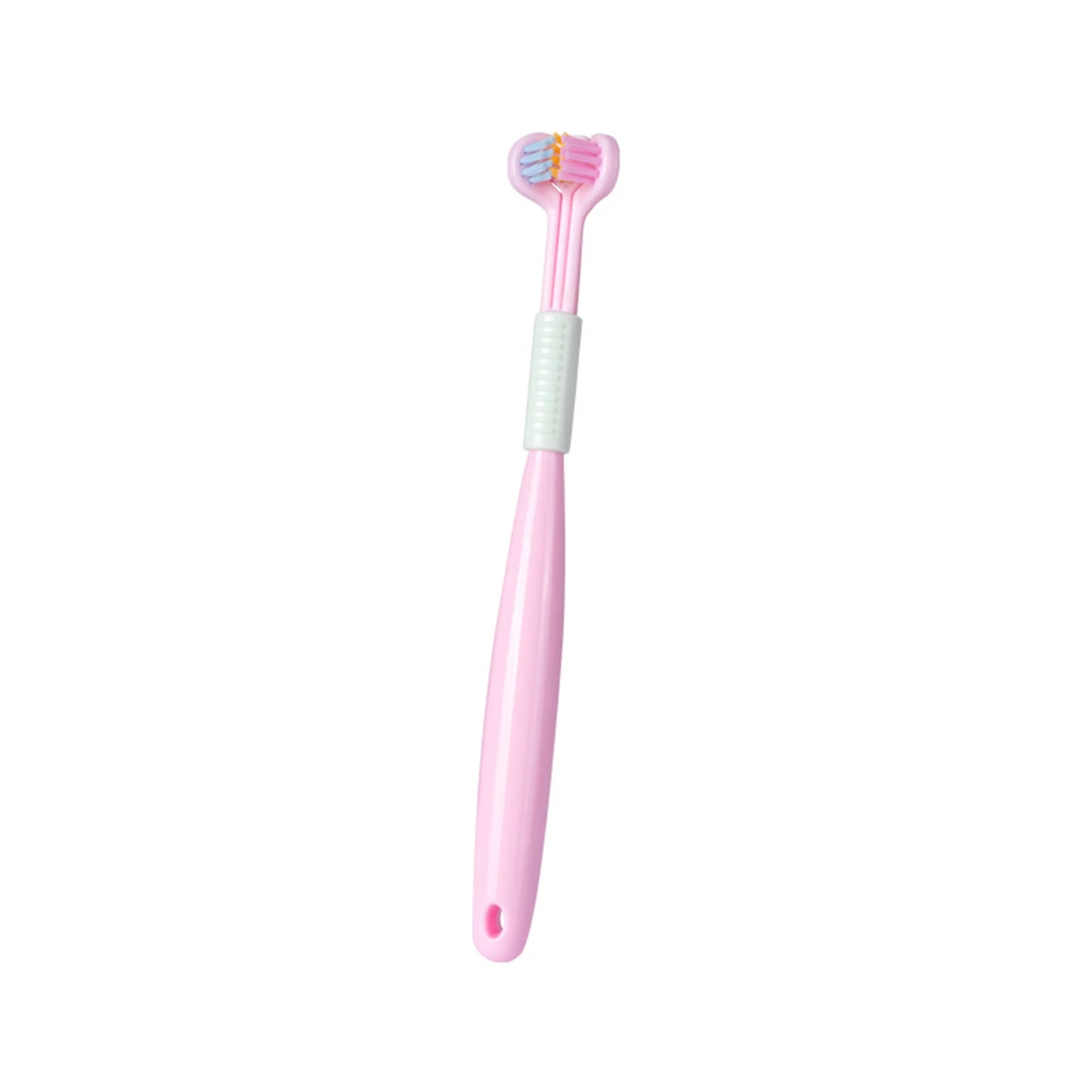 Comfortable 3 Heads Toothbrush Triple-Angle Design for Complete Oral Care – Soft Bristles for Children & Adults