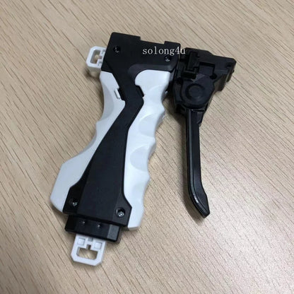 Black & White DIY Detachable Launcher Handlebar with Trigger – Spinning Top Launcher for Kids