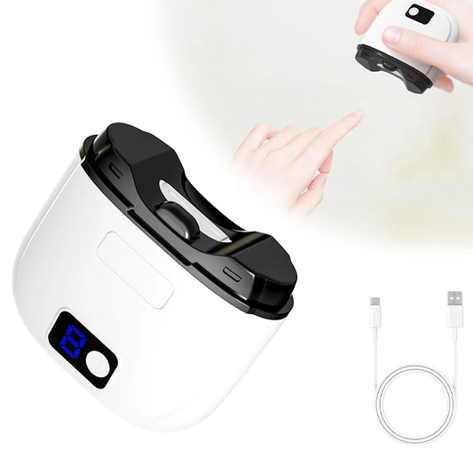 Electric Nail Clipper with 3 Speed Levels, LCD Light, USB Charging, and Nail Storage for Adults, Seniors, Babies, and Kids