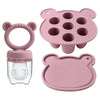 Baby Ice Cream Pops Silicone Mold - Popsicle Maker & Fruit Feeding Pacifier, Teething Toy, BPA-Free Baby Snack Stuff (3pcs)