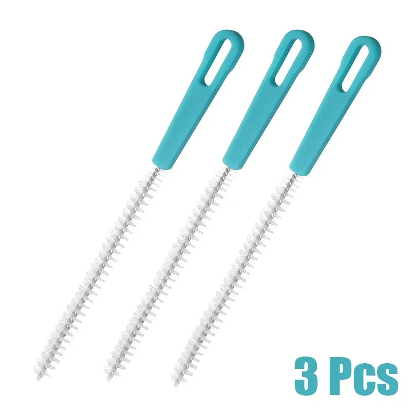 1-5pcs Lotus Straw Cup & Teapot Brush – Multifunctional 3-in-1 Stainless Steel Baby Bottle & Straw Cleaning Tool