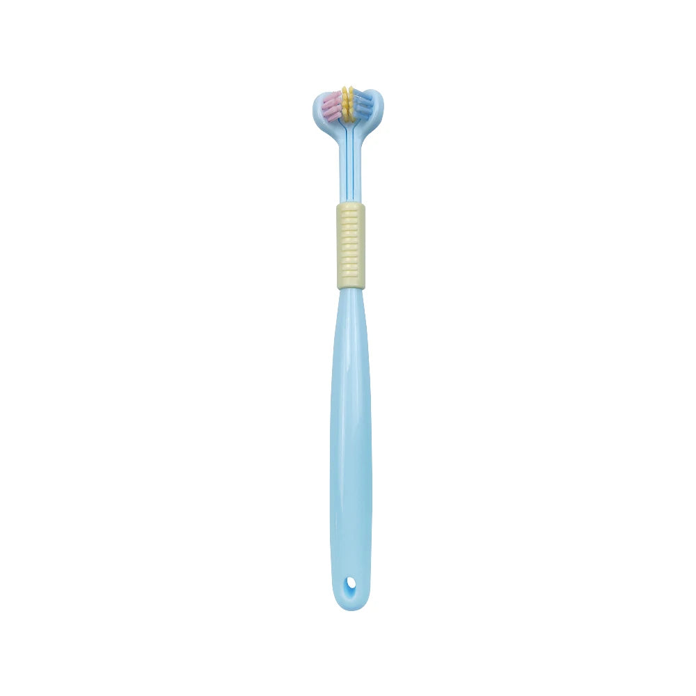 Three-Sided Toothbrush - Children Soft Bristles V-Shaped Teeth Whitening Oral Care Hygiene Tool
